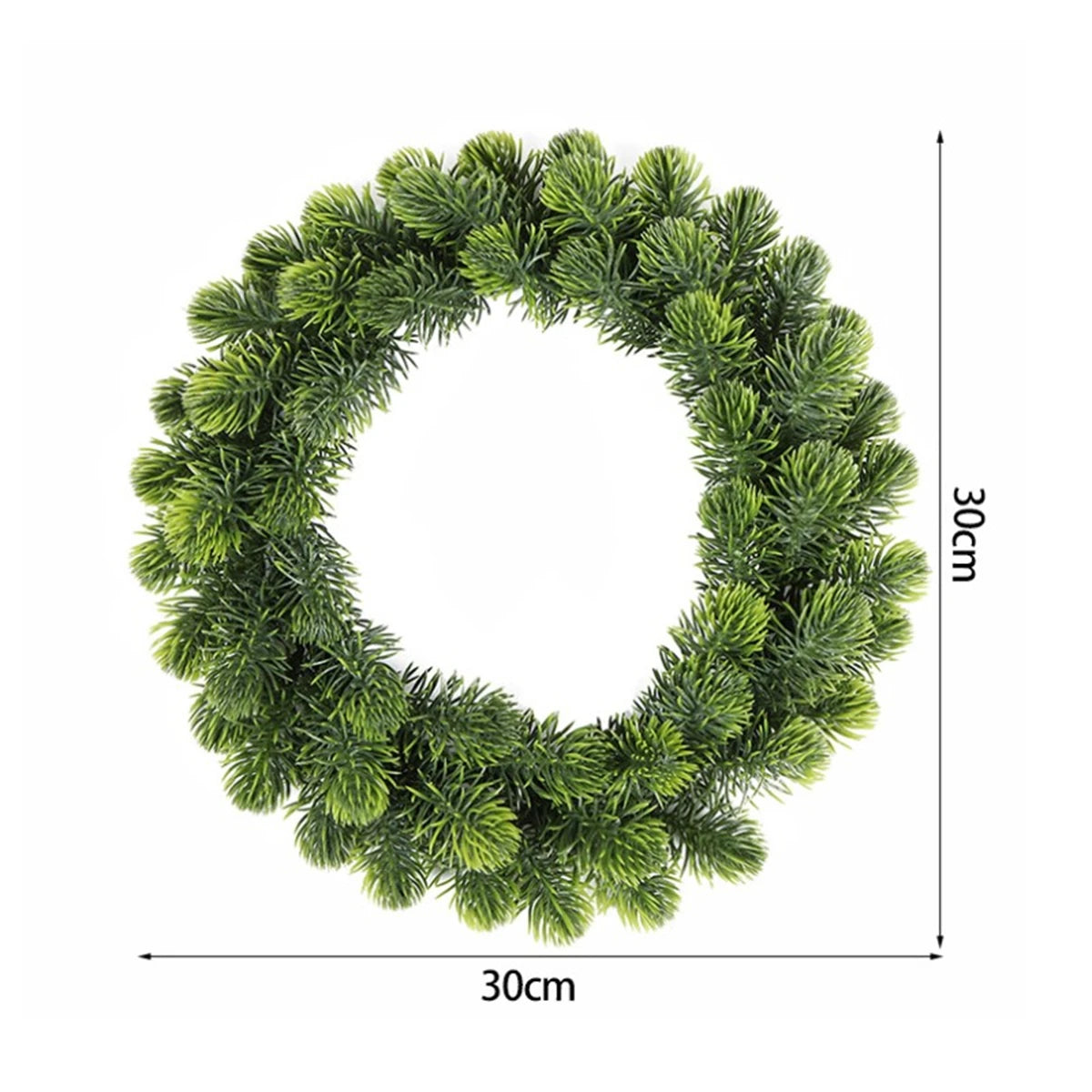 Faux Pine Cedar Christmas Wreaths For Front Door Holiday Décor - Classic, Snowy, Round, Pine, Cedar