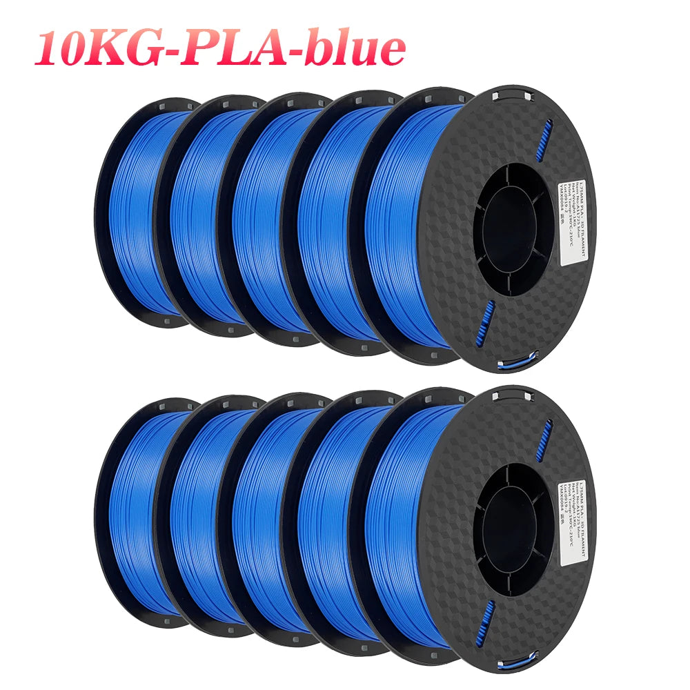 10KG/22LBS Multicolor PLA Filament 1KG/Roll 1.75mm For 3D Printer Material for 3D Printing 3D Printer Filament Free Shipping