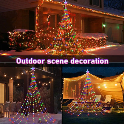 Outdoor Solar Powered Christmas Tree Lights