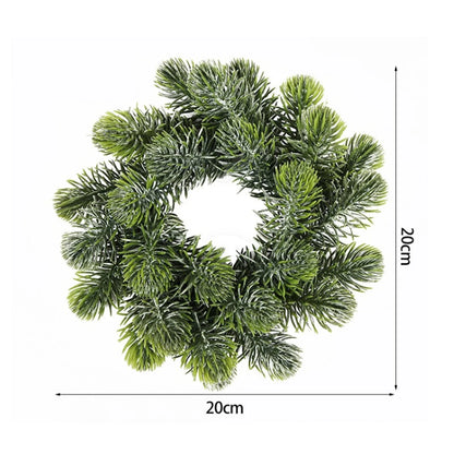 Faux Pine Cedar Christmas Wreaths For Front Door Holiday Décor - Classic, Snowy, Round, Pine, Cedar
