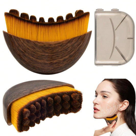 ContourGlow™ Facial Massage Brush | Soft Face & Jawline Massage Tool for Skincare Routine & Lymphatic Massage