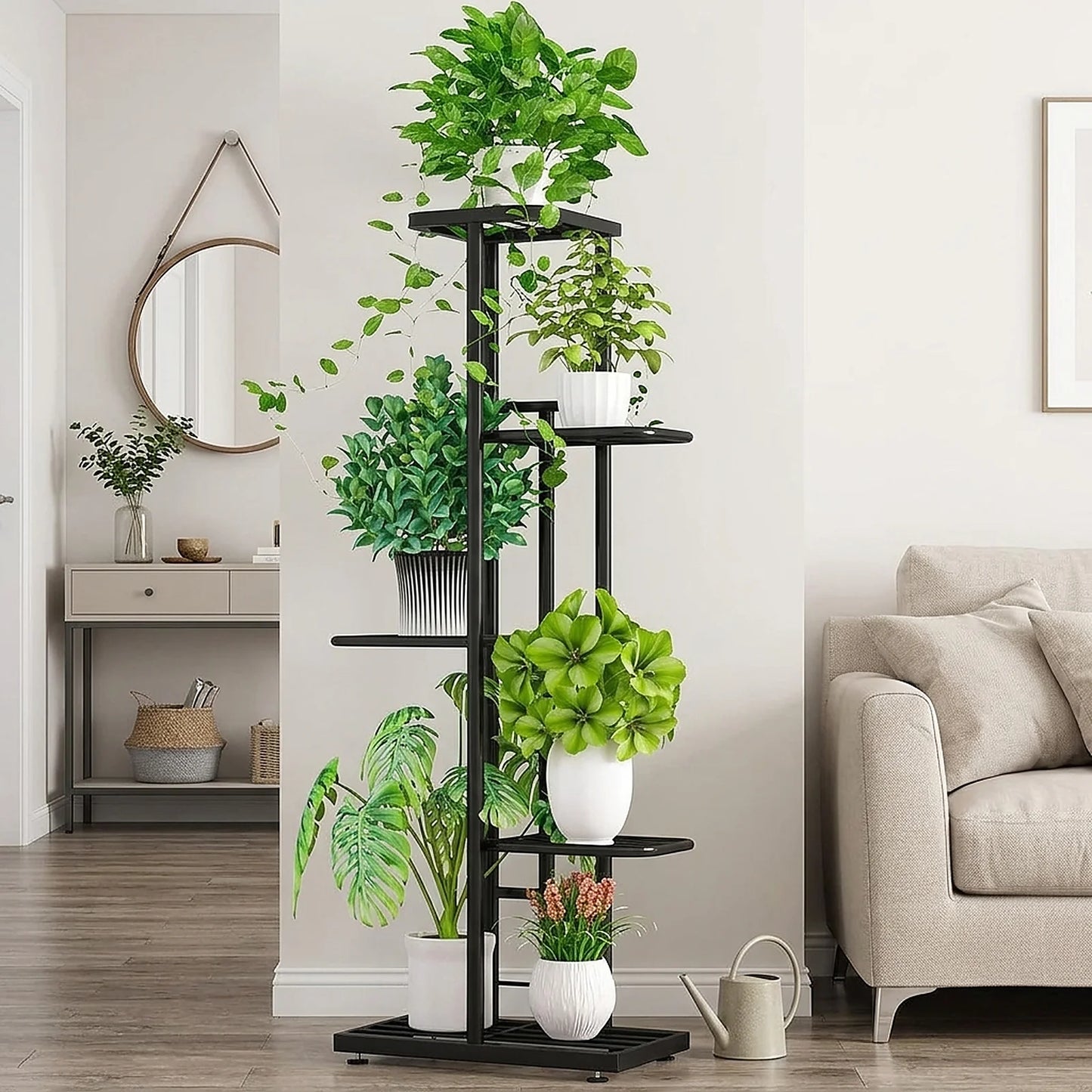 5-Tier Metal Plant Stand for Indoor & Outdoor Plants