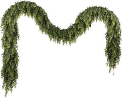 Cypress Garland for Christmas and Holiday Decor - 9 FT