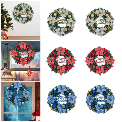Christmas Wreath for Holiday Outdoor - GOLD, RED OR BLUE