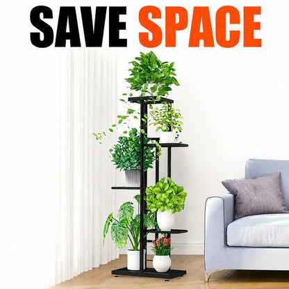 5-Tier Metal Plant Stand for Indoor & Outdoor Plants