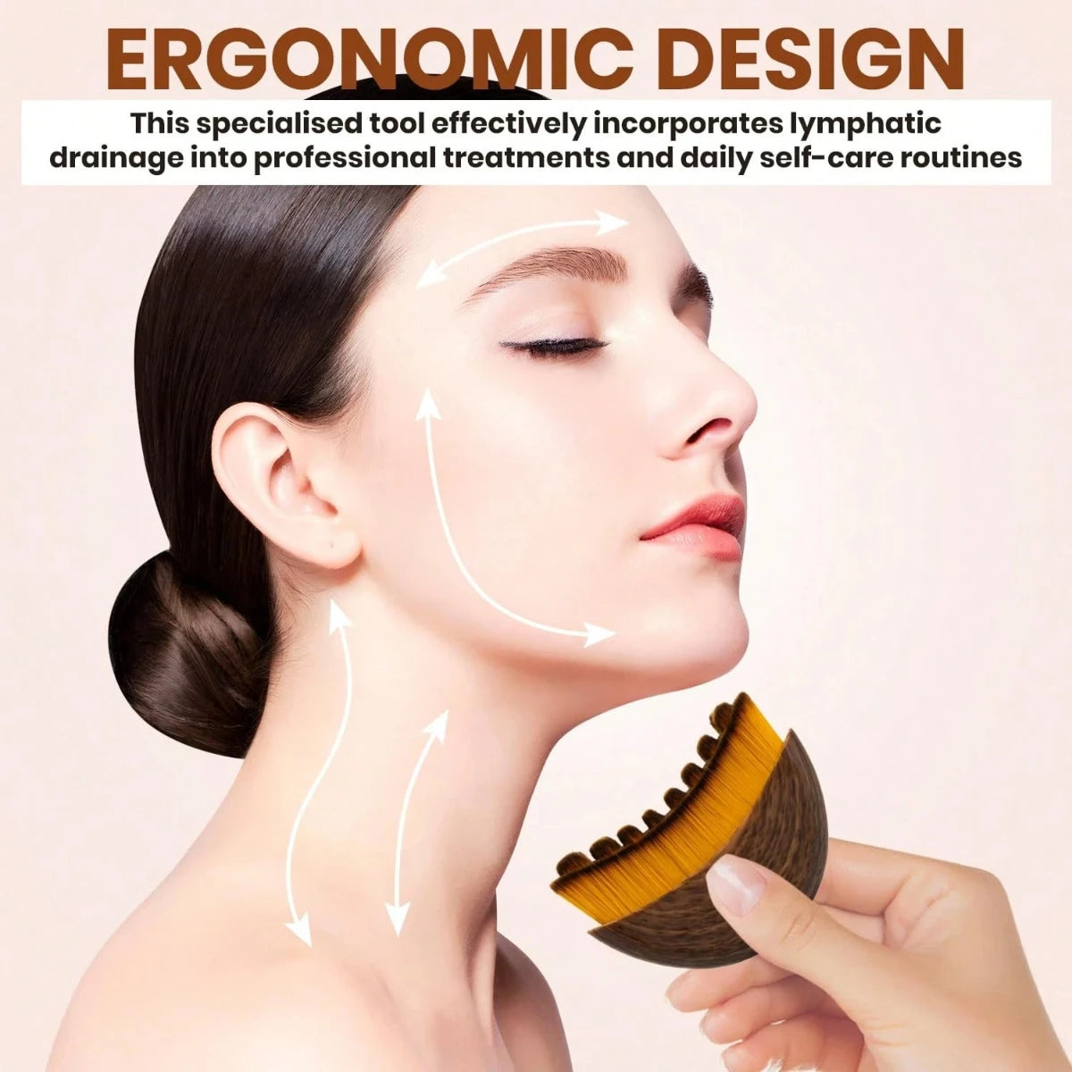 ContourGlow™ Facial Massage Brush | Soft Face & Jawline Massage Tool for Skincare Routine & Lymphatic Massage