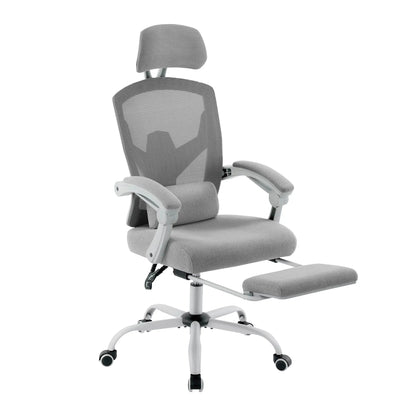 Ergonomic High-Back Mesh Reclining Office & Gaming Chair with Footrest