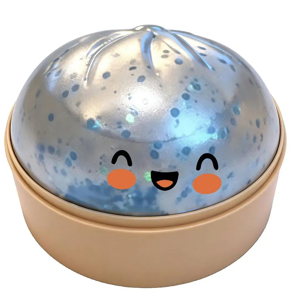 Realistic Giant Dumpling Squeeze Toy with Bamboo Steamer Soft TPR Dough Ball Decompression Fidget Toy Funny Creative Gift