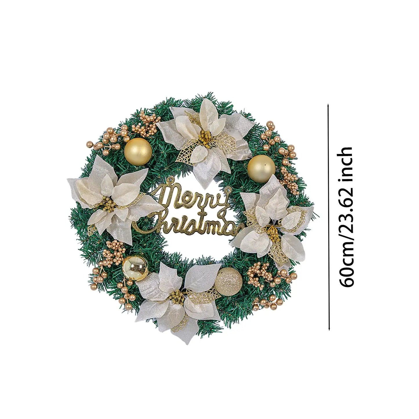 Christmas Wreath for Holiday Outdoor - GOLD, RED OR BLUE
