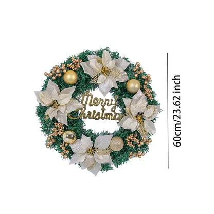 Christmas Wreath for Holiday Outdoor - GOLD, RED OR BLUE