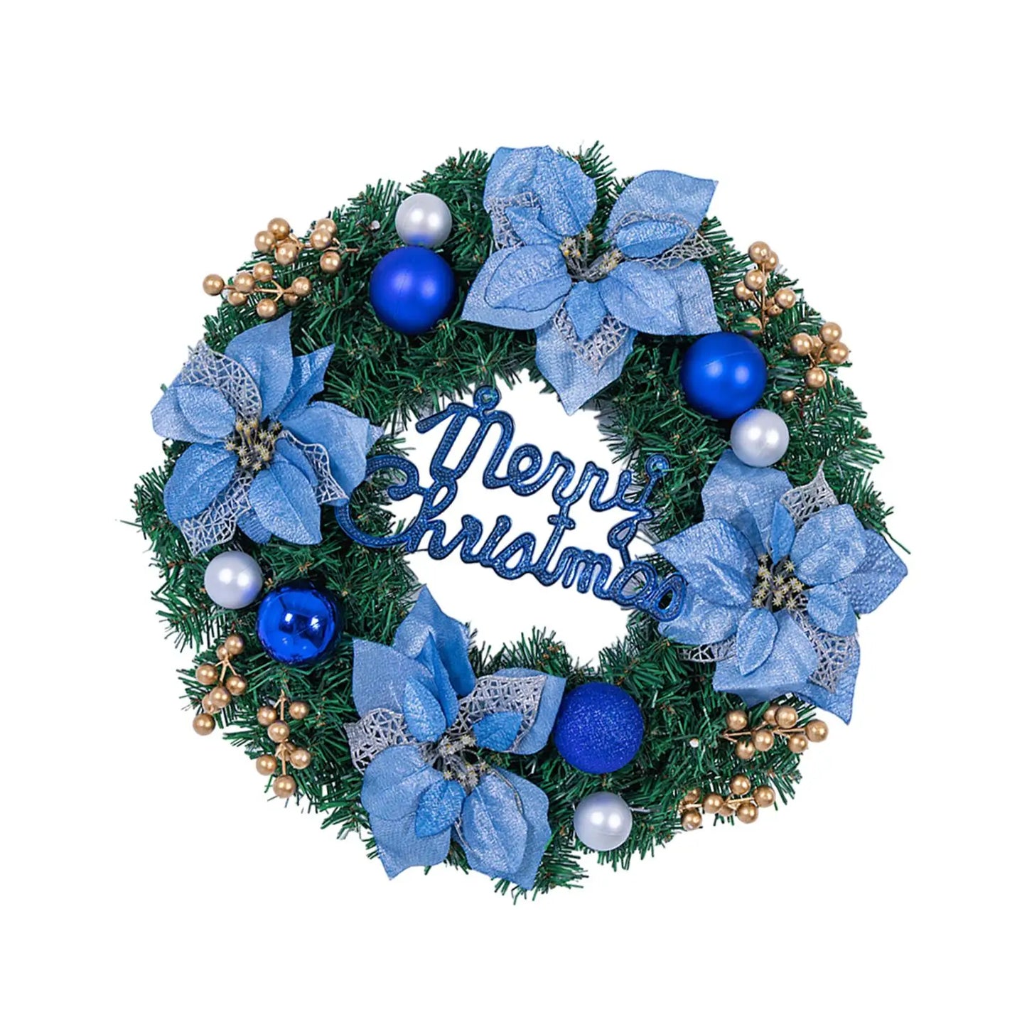 Christmas Wreath for Holiday Outdoor - GOLD, RED OR BLUE