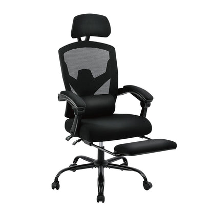 Ergonomic High-Back Mesh Reclining Office & Gaming Chair with Footrest