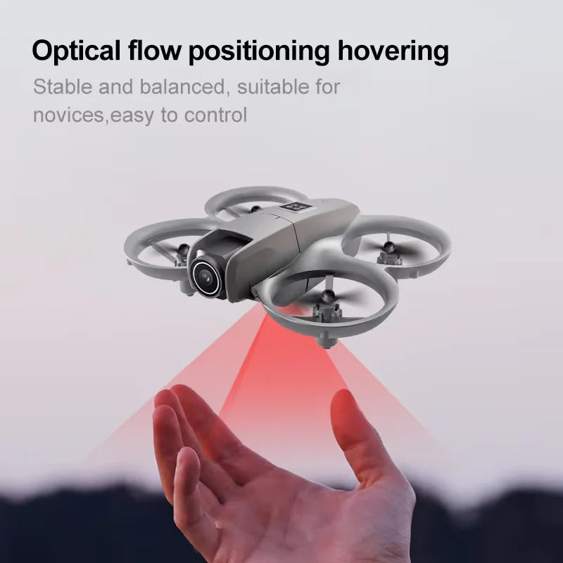 NEW 2026 Mini Foldable Drone With Lights 4K Aerial Photography Cameras Optical Flow Positioning Quadcopter Helicopter Dron Toys