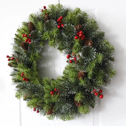 Christmas and Holiday Wreaths - Cedar, Pinecone, Berry, Snowy, Poinsettia