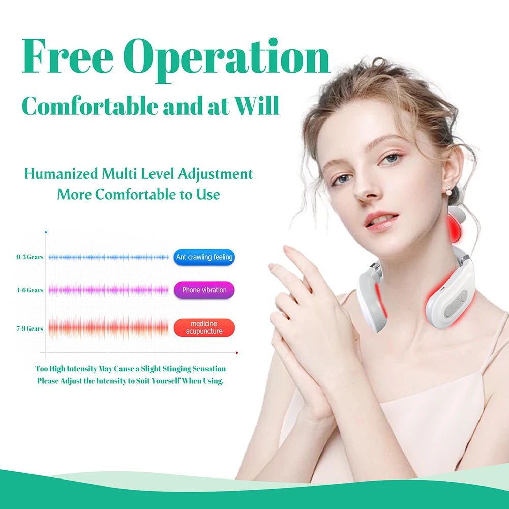 4 Heads Electric Back Massager USB Rechargeable Vibration Massage Tool for Back Waist Muscle Relief Portable Massage Instrument for Home Office Daily Relaxation