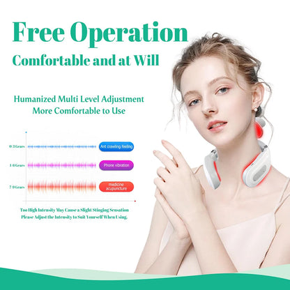 4 Heads Electric Back Massager USB Rechargeable Vibration Massage Tool for Back Waist Muscle Relief Portable Massage Instrument for Home Office Daily Relaxation