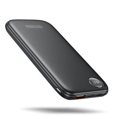 Ultra-Slim 10000mAh Portable Charger with Fast Charging (Max 12V/4.5A), USB-C Input/Output, Lightweight Travel Power Bank.