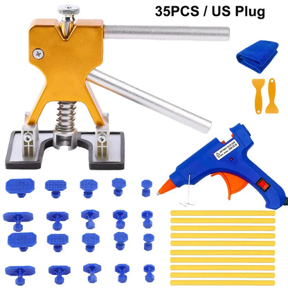 Car Dent Puller Kit for Dent Removal, Paintless Dent Removal Kit Slide Hammer T-Bar, Dent Remover Tool for Car Door Ding Repair
