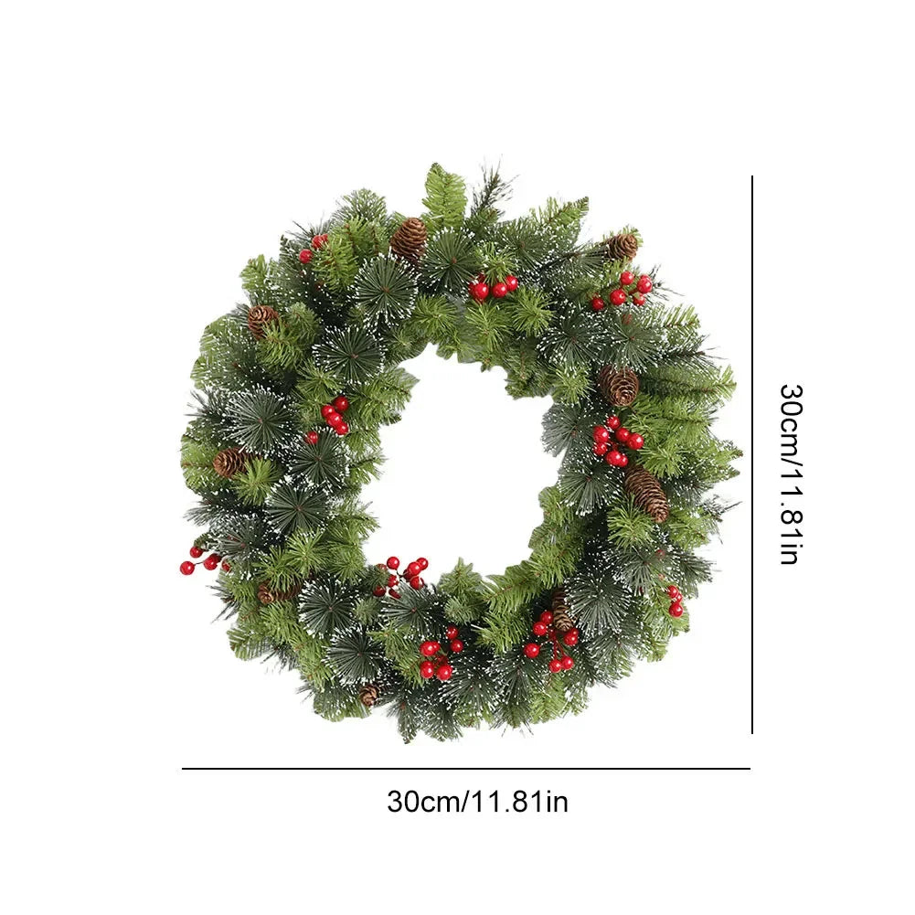 Christmas and Holiday Wreaths - Cedar, Pinecone, Berry, Snowy, Poinsettia