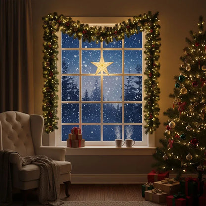 Christmas Garland with Pinecones and Berries - Pre-Lit Avaible - 6 Ft/ 9FT