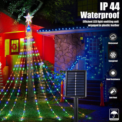Outdoor Solar Powered Christmas Tree Lights