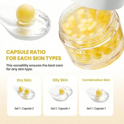Deep Collagen Retinol Capsule Cream, Fade Dry Lines & Fine Lines, Improve Skin Sagging, Refine Pores & Skin Texture, Boost Skin Elasticity, Enriched With Collagen, Retinol & White Spicules, 1.69 Fl.Oz