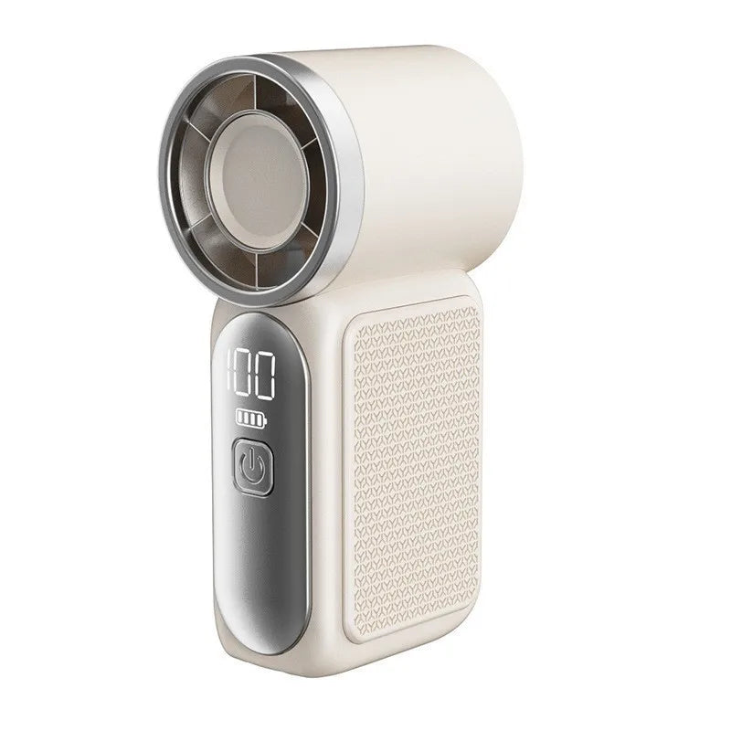2026 New 100-Speed Mini Handheld Fan, High-Speed Turbo Blower, USB Rechargeable, Long-Lasting Portable Outdoor Cooling Fan