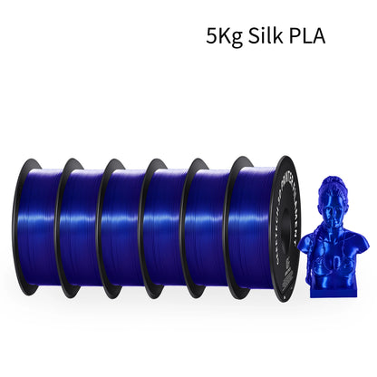 GEEETECH 5Kg 3D SILK PLA Filament 1.75mm SILK PLA Filament Smooth Silky Shiny Surface 3D Filament Fit For FDM Printers
