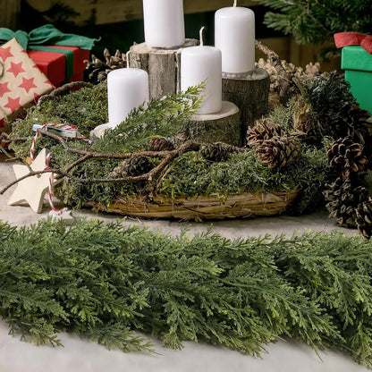 Cypress Garland for Christmas and Holiday Décor - 9FT