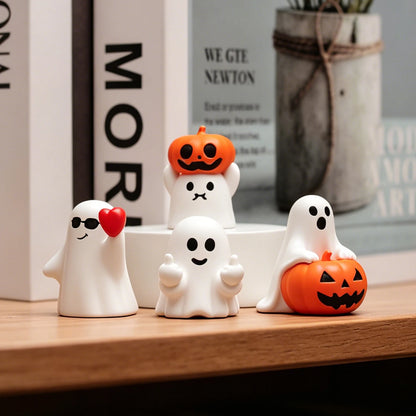 Tiny Boo Crew™ – Mini Ghost & Pumpkin Halloween Figurines