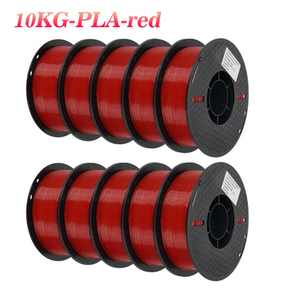 10KG/22LBS Multicolor PLA Filament 1KG/Roll 1.75mm For 3D Printer Material for 3D Printing 3D Printer Filament Free Shipping