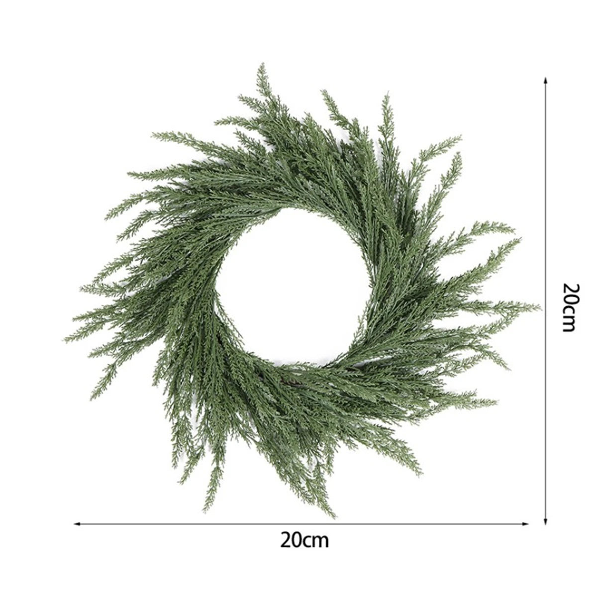 Faux Pine Cedar Christmas Wreaths For Front Door Holiday Décor - Classic, Snowy, Round, Pine, Cedar
