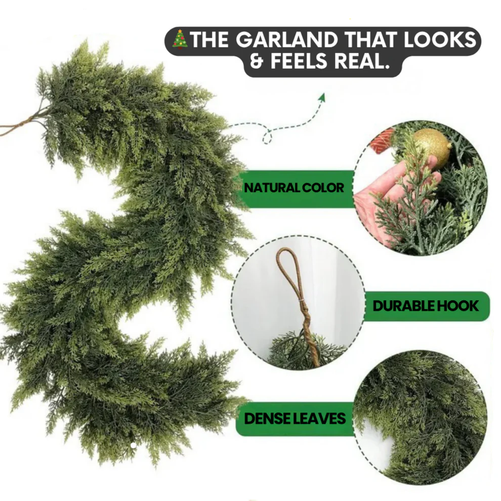 FloraGrove Lush Cedar Garland Classic